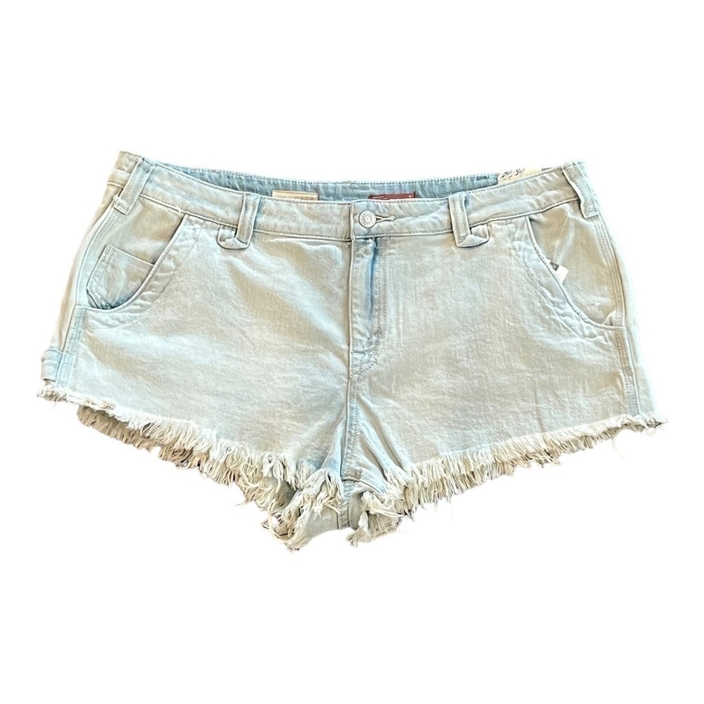 ANTHROPOLOGIE PILCRO Shortie Shorts Cutoff Light Wash Denim NEW $98 - Picture 4 of 12